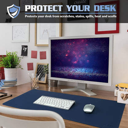 K KNODEL Non-Slip Desk Mat, Desk Pad, Desk Blotter, Desktop Mat for Desk, Large Desk Protector, Office Computer and Laptop Mat for Desk (31.5"x15.7", Brown)