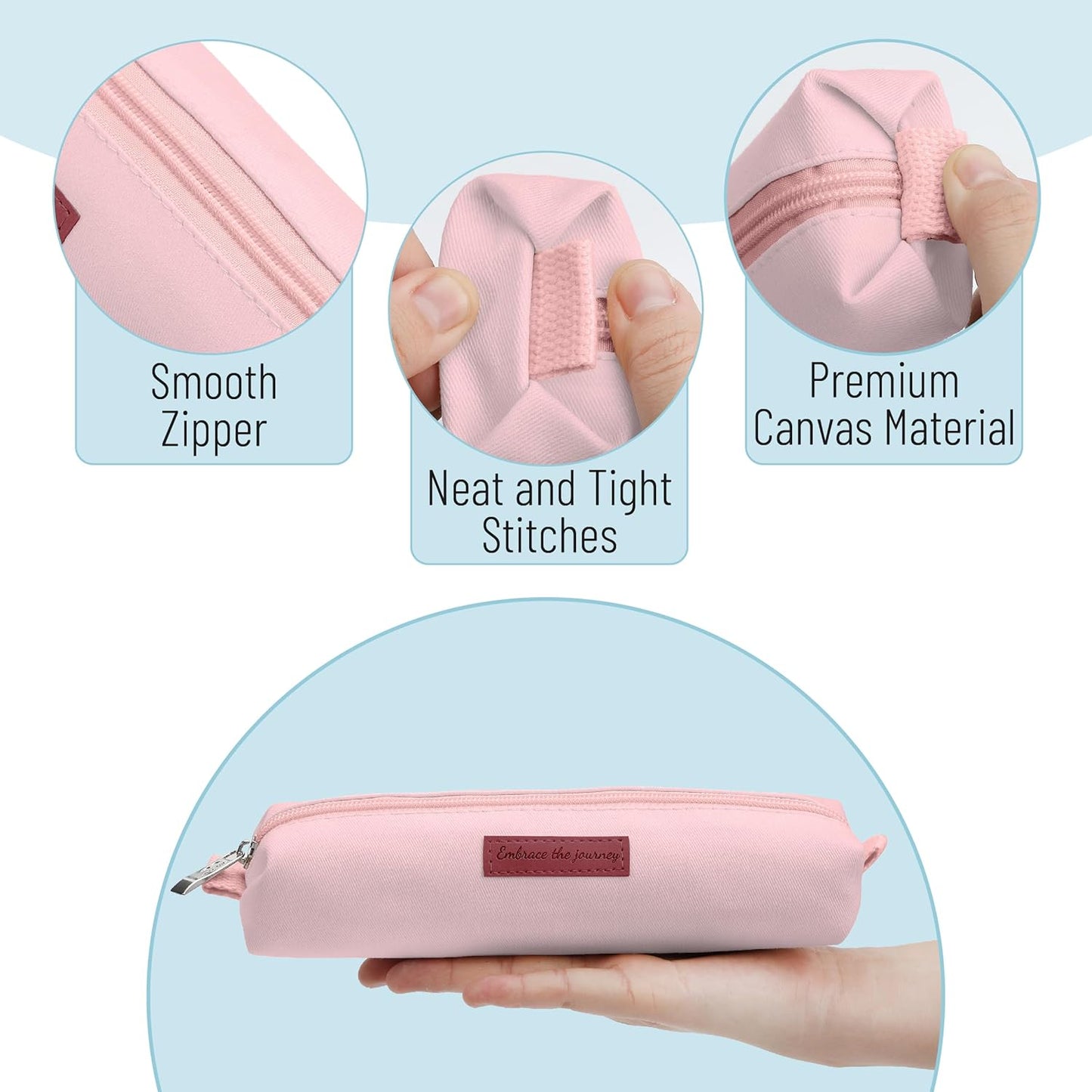 Mr. Pen- Cute Pencil Case Pouch, Multipurpose Canvas Bible Pencil Pouch, Smooth Zipper, Premium Material, Neat Stitches, Ideal for Stationery, Cosmetics, Electronics, School, Office, Travel