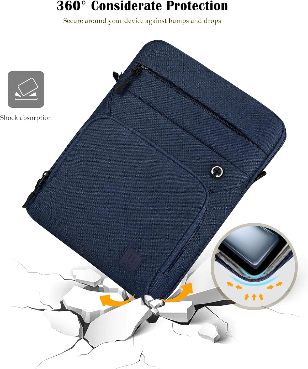Dadanism 9-11 Inch Tablet Sleeve Bag with Shoulder Strap for iPad (A16) 11", iPad Air M4 Pro M5 11", i-Pad 10th Gen 10.9", i-Pad 9/8/7th Gen 10.2", Galaxy Tab A11+ Plus 11", reMarkable 2 10.3", Black