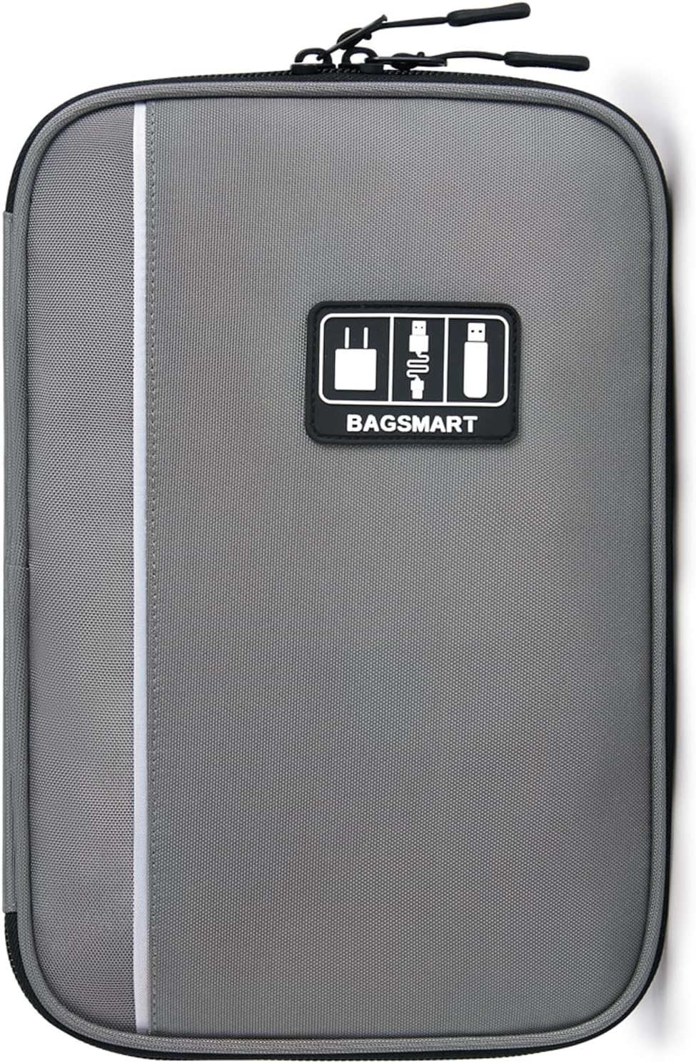BAGSMART Large Electronics Travel Organizer Case, Tech Accessories Cord Storage Bag for Phone, Power Bank, SD Card, Cables, Black