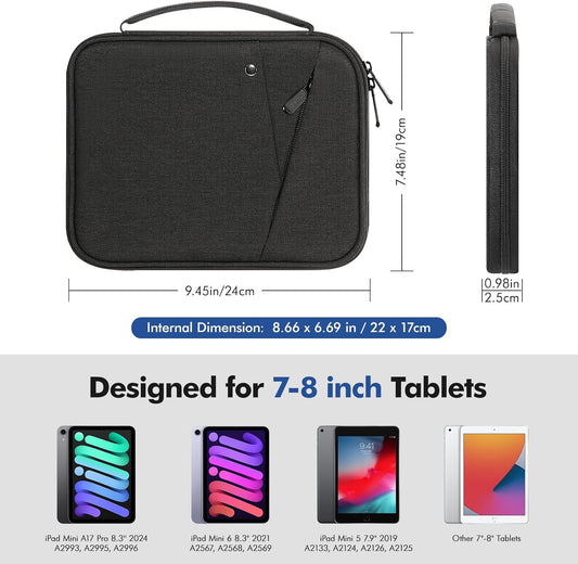 MoKo 9-11 Inch Tablet Sleeve Carrying Case with Handle, Padded Protective Travel Bag for New 11-inch iPad Air 4 2026/Pro M5/ A16, iPad 10th/Air 5/4th 10.9, i-Pad 9/8th 10.2,Tab S9/S8 11, Black