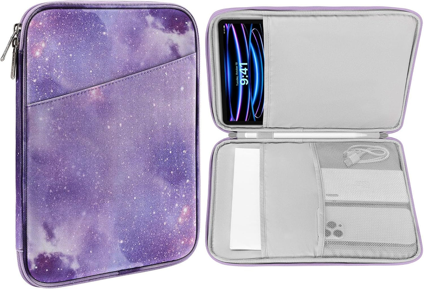 MoKo 9-11 Inch Tablet Sleeve Case, Fits New 11inch iPad Air M4/Pro M5, iPad A16 11", i-Pad 10/9/8/7th/Air 5/4th 10.9"/10.2", Tab S9/S8 11", Protective Bag Carrying Case with Pocket, Dark Gray