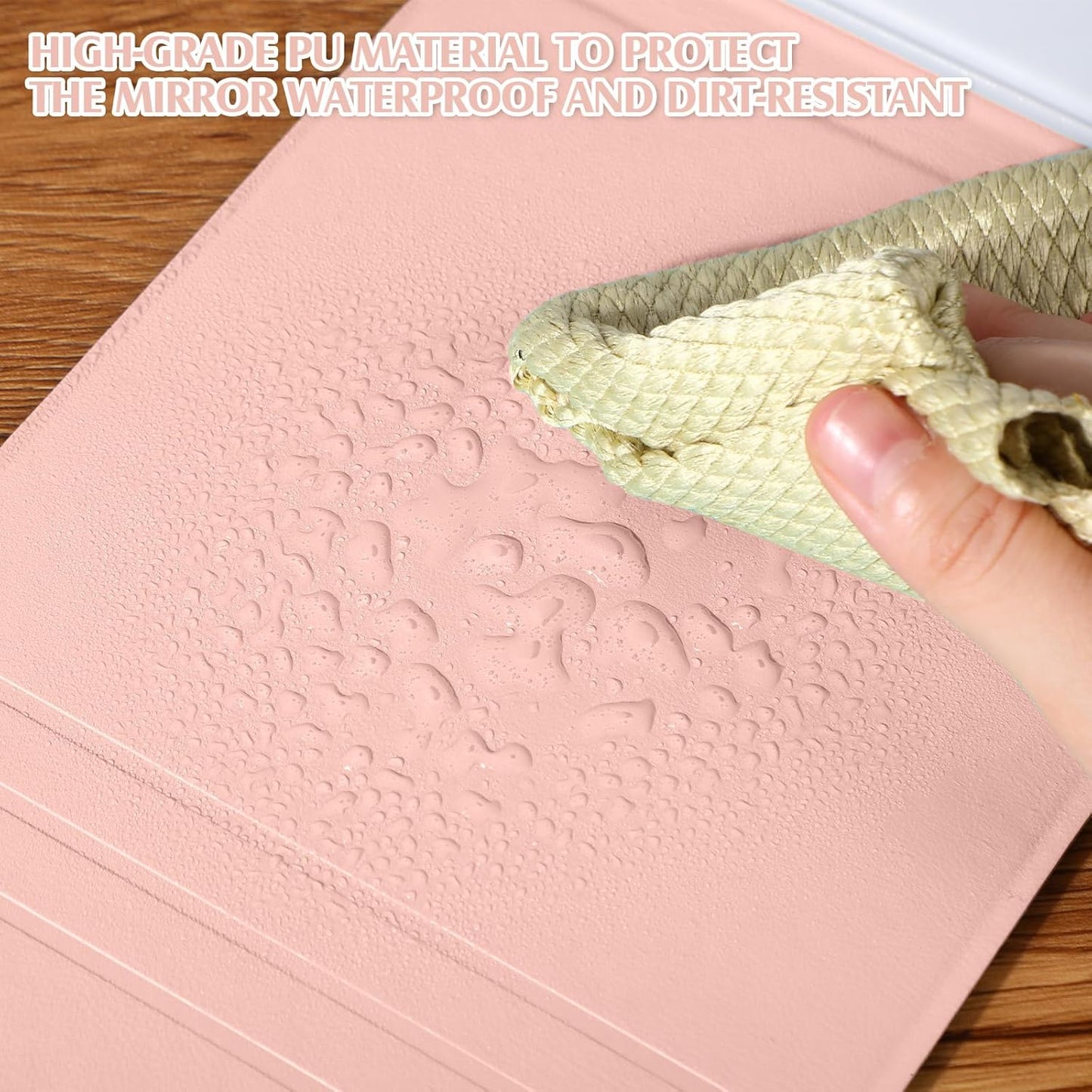 Dunzoom 2 Sets 4 Pcs Small Glass Desktop Whiteboard with Reversable Stand 8x6 Inch Mini Dry Erase White Board Easel with 2 Markers Reusable Desk Notepad for Home Office School Supplies (Pink,Green)