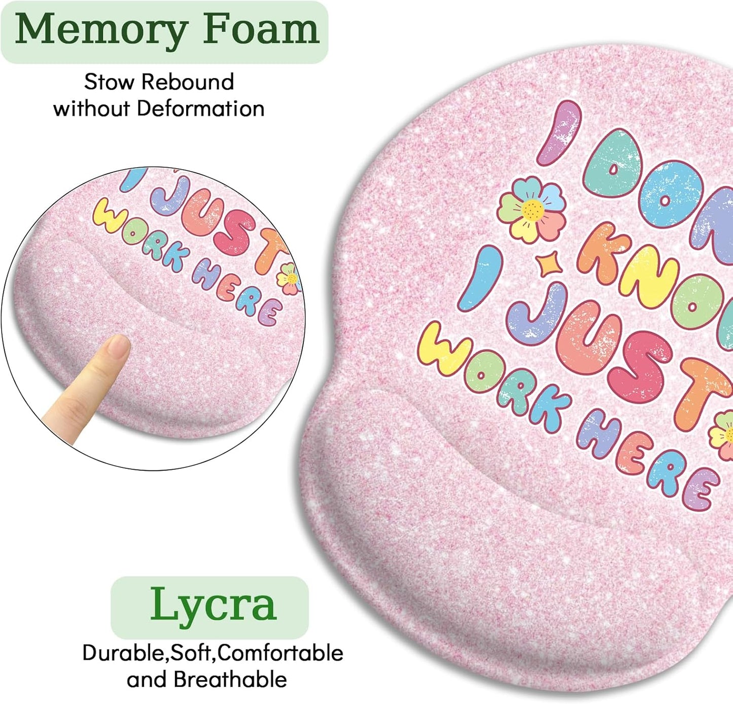 LIMKRIAN Cat Ergonomic Mouse Pad with Wrist Rest, Gaming Mouse Pad with Wrist Support, Funny Mouse Pads for Desk, Computer Mousepad with Non-Slip Pain Relief PU Base, Cute Office Desk Accessories