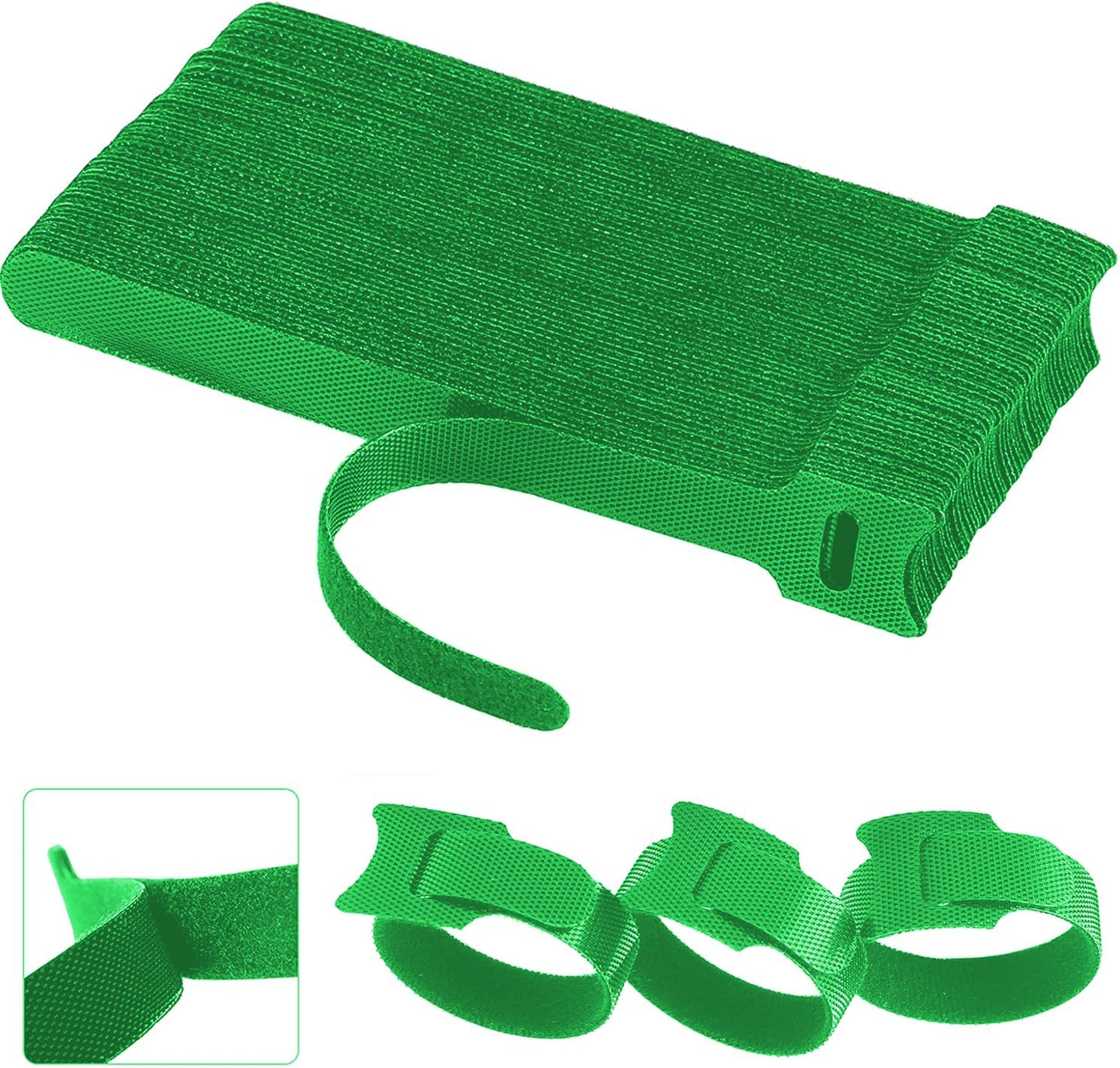 California JOS 60 PCS 6 Inches Reusable Cable Ties, Wire Ties, Cord Organizer, Cable Organizer, Adjustable Cable Management - White