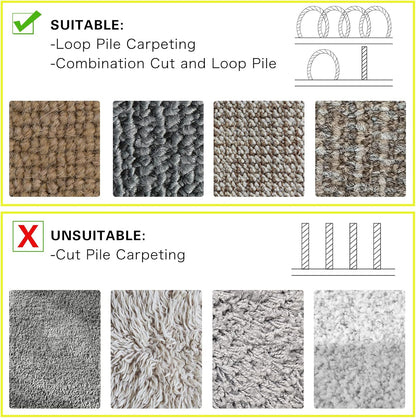 WILLBOND Carpet Cord Cover Cable Protector Floor Cover Cable Protector Management Only for Commercial Office Carpet(19.69 ft,Black)