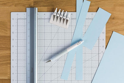 Cricut Self Healing Cutting Mat - Mat for use with TrueControl Knife, Rotary Cutter, Craft Knife, Xacto Knife - 12" x 12" [Blue]