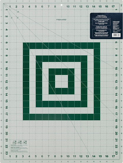 Fiskars Self Healing Cutting Mat with Grid for Sewing, Quilting, and Crafts - 18" x 24 Grid Lilac/Mountain Haze