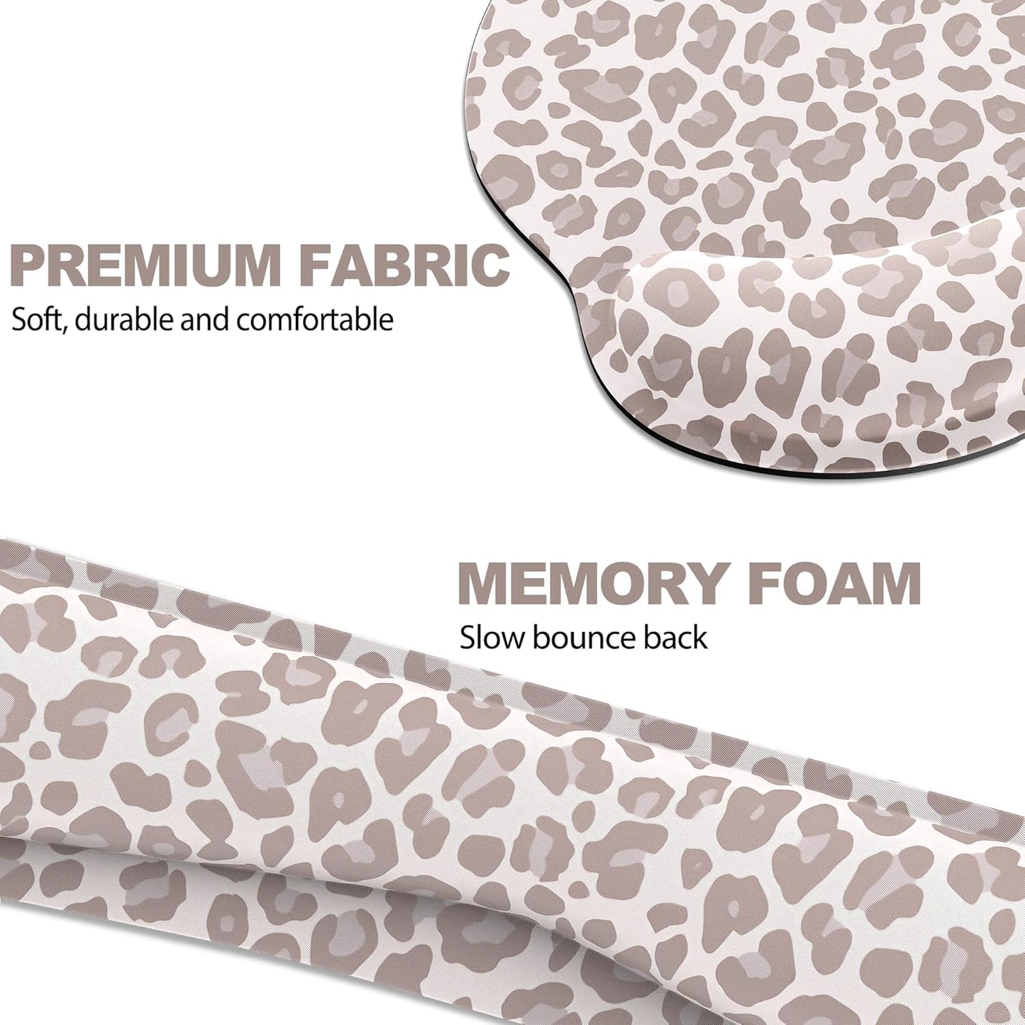 Ergonomic Mouse Pad with Wrist Rest and Keyboard Wrist Rest, Memory Foam Wrist Rest for Computer Keyboard, Easy Typing, Pain Relief, Mouse Pad Wrist Support for Gaming,Office, Laptop, Black Flower