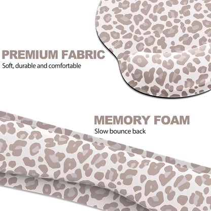 Ergonomic Mouse Pad with Wrist Rest and Keyboard Wrist Rest, Memory Foam Wrist Rest for Computer Keyboard, Easy Typing, Pain Relief, Mouse Pad Wrist Support for Gaming,Office, Laptop, Black Flower