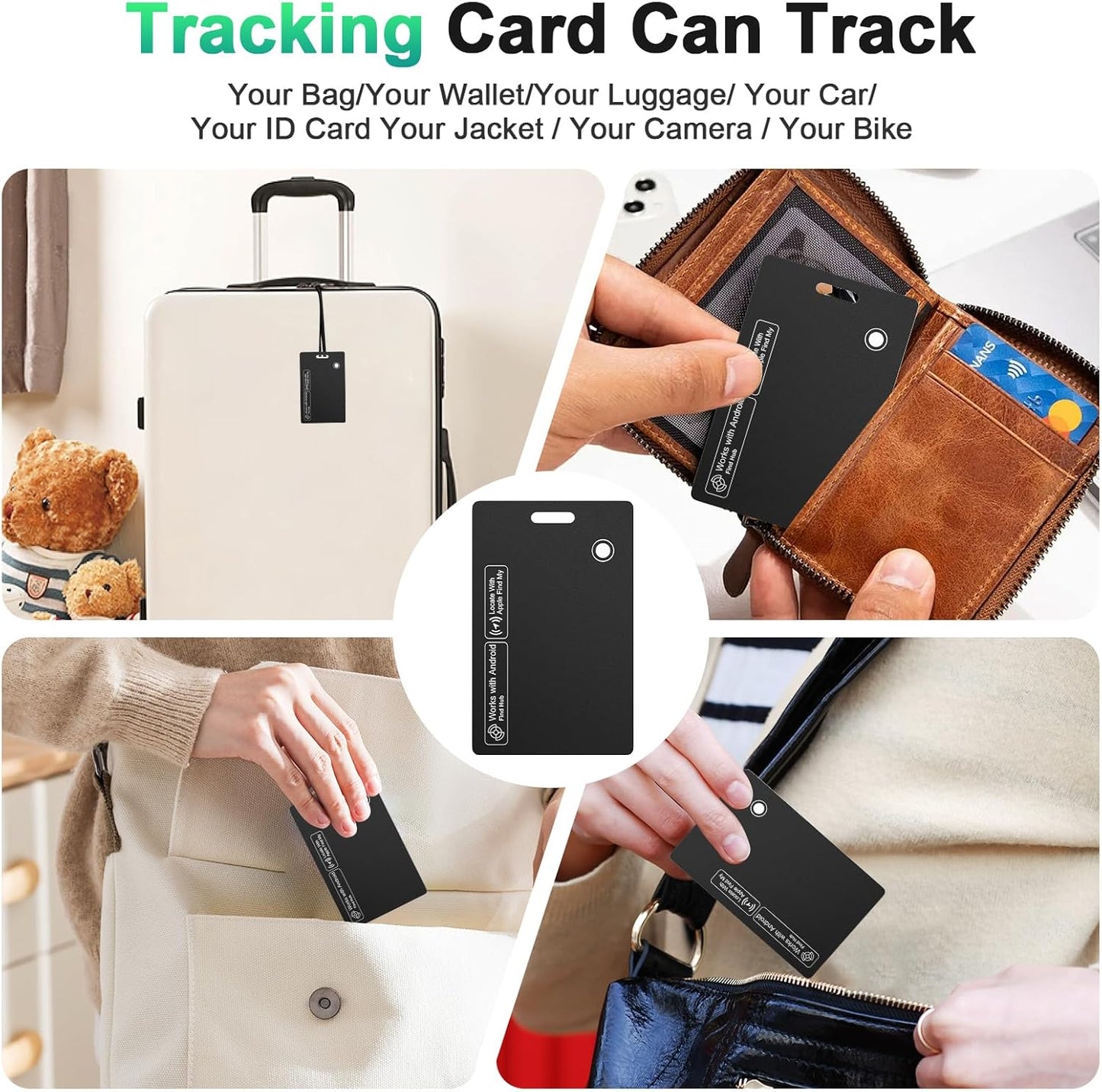 2026 New Dual Platform Wallet Tracker (Both iOS and Android) IP68 Bluetooth Smart Finder Card GPS Tracker for Bags Passport Works with Apple Find My (Apple MFi Certified) & Google Find My Device