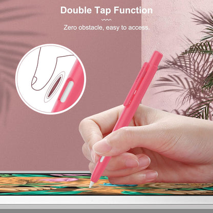 MoKo Holder Case Compatible with Apple Pencil 2nd Generation, Retractable Protective Apple Pencil Cover with Sturdy Clip, Hard PC Apple Pencil Case, Support Double-Tap, Dark Purple