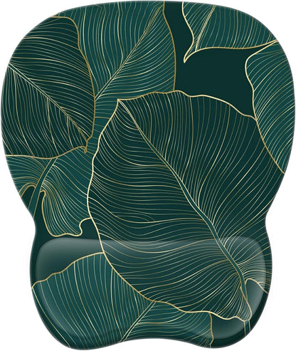 EooCoo Ergonomic Mouse Pad with Wrist Support, Mousepad with Memory Foam Wrist Rest and Non-Slip Base for Computer, Cafe, Home & Office, 9.64 x 8.26 in Office Desk Accessories