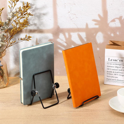 24 Pack Metal Book Stand, 5.51" x 3.74" Foldable Adjustable Display Easel Holder for Plates Pictures Photos Cookbooks and Tablets, Black