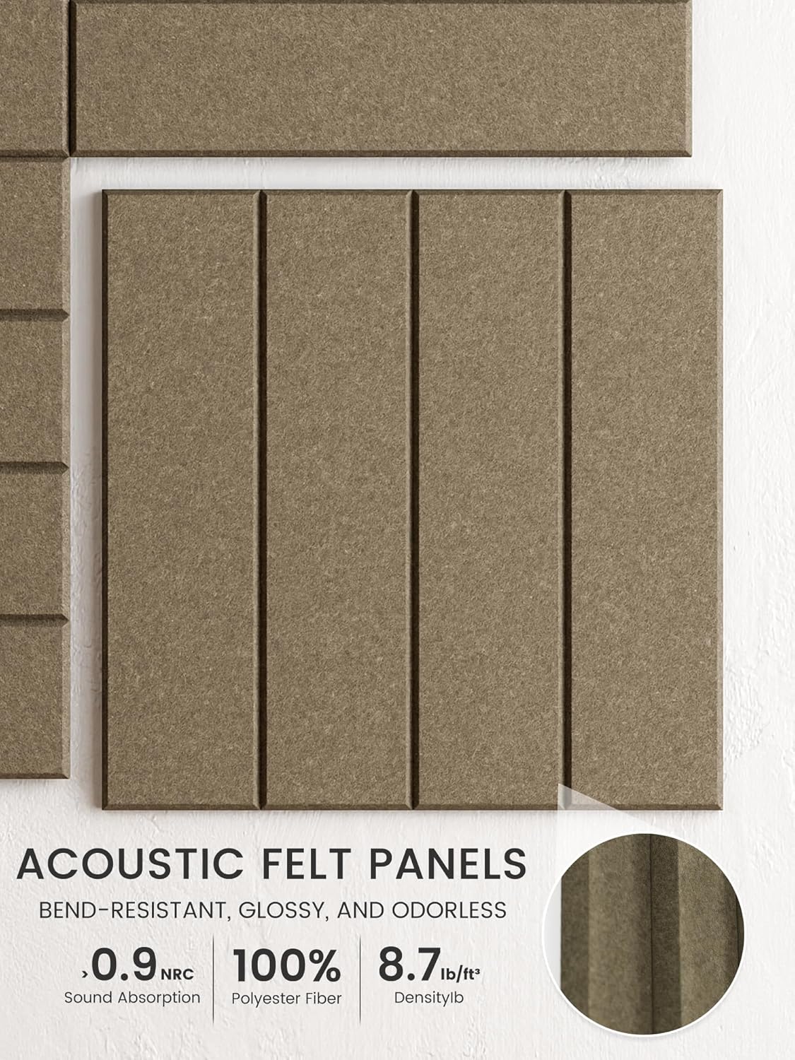 Bumusty Large Cork Board Alternative-48 x 36" Felt Bulletin Board Tiles, with 30 Pushpins, 70 Adhesive Tabs, Bold-Stripe 12-Pack, Cork Boards for Office Push Pin Board Felt Board-Carbon Blue