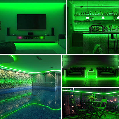 echosari Strip Lights USB 5V, 9.8Ft 180 LED Strip Lights Cuttable 2835 SMD Super Bright with Self-Adhesive DIY for Cabinet Photo Frames Desks Monitor Shelves Decor (Green)