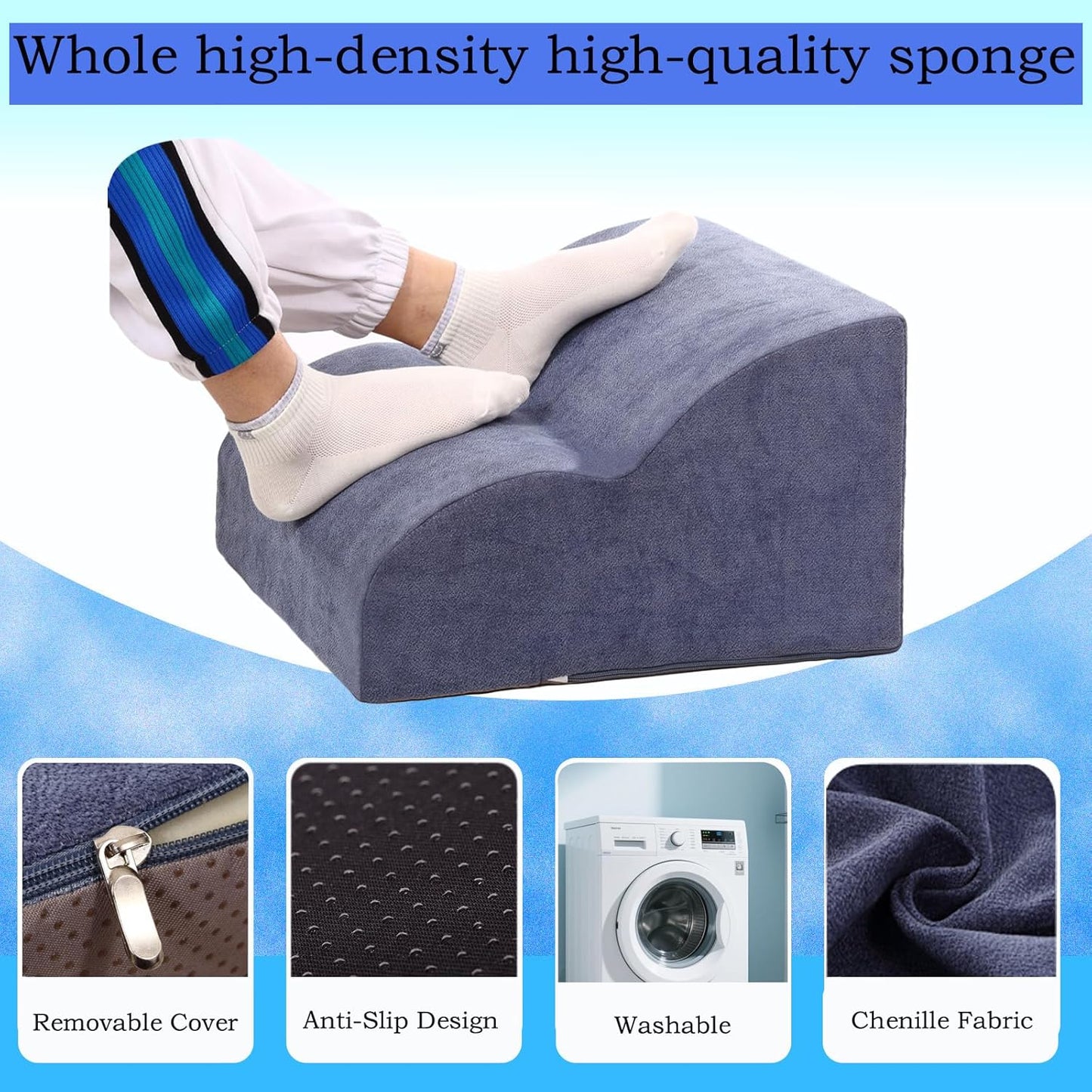 Foot Rest for Under Desk at Work.Multifunctional 3-Tier Foot Stool,with Washable Footrest.for Under Desk,Office Chair Gaming Chair & Sofa,Leg Elevation Pillow,Supports Posture-Brown