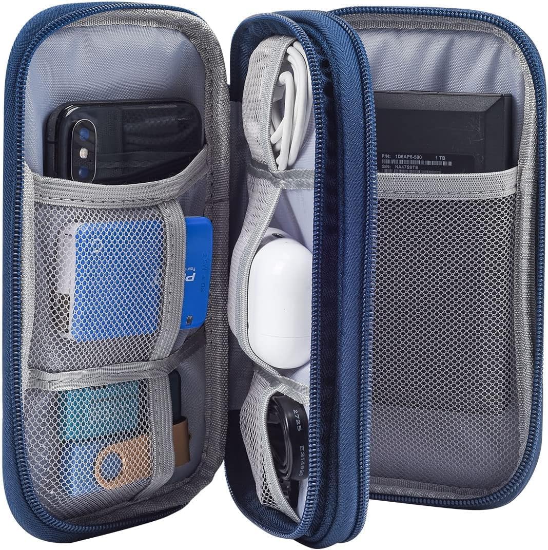 CAOODKDK Electronics Accessories Organizer Pouch Bag, Travel Universal Organizer for Cable, Charger, Phone, SD Card, Business Travel Gadget Bag