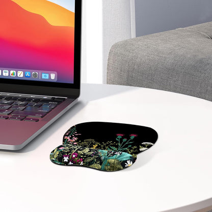 EooCoo Ergonomic Mouse Pad with Wrist Support, Mousepad with Memory Foam Wrist Rest and Non-Slip Base for Computer, Cafe, Home & Office, 9.64 x 8.26 in Office Desk Accessories