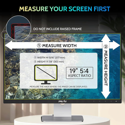 Peslv [2-Pack] 27 Inch Privacy Screen for Computer Monitor 16:9 Aspect Ratio, Eye Protection Anti Blue Light Glare Shield, 27inch Removable Black Blackout Anti Spy Desktop Security Private Filter - Colors B