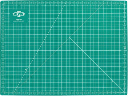 ALVIN GBM Self-Healing Cutting Mat 48 x 96 inch | Double-Sided Green/Black | 5-Layer Gridded Surface for Arts, Crafts and Sewing - Model GBM4896
