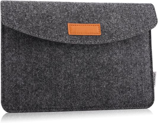 MoKo 9-11 Inch Felt Tablet Sleeve Bag Carrying Case Fits with New 11-inch iPad Air M2, New 11-inch iPad Pro M4, iPad 10th Gen 10.9, iPad 9/8/7th 10.2, iPad Air 5/4th 10.9, iPad 9.7 - Dark Gray
