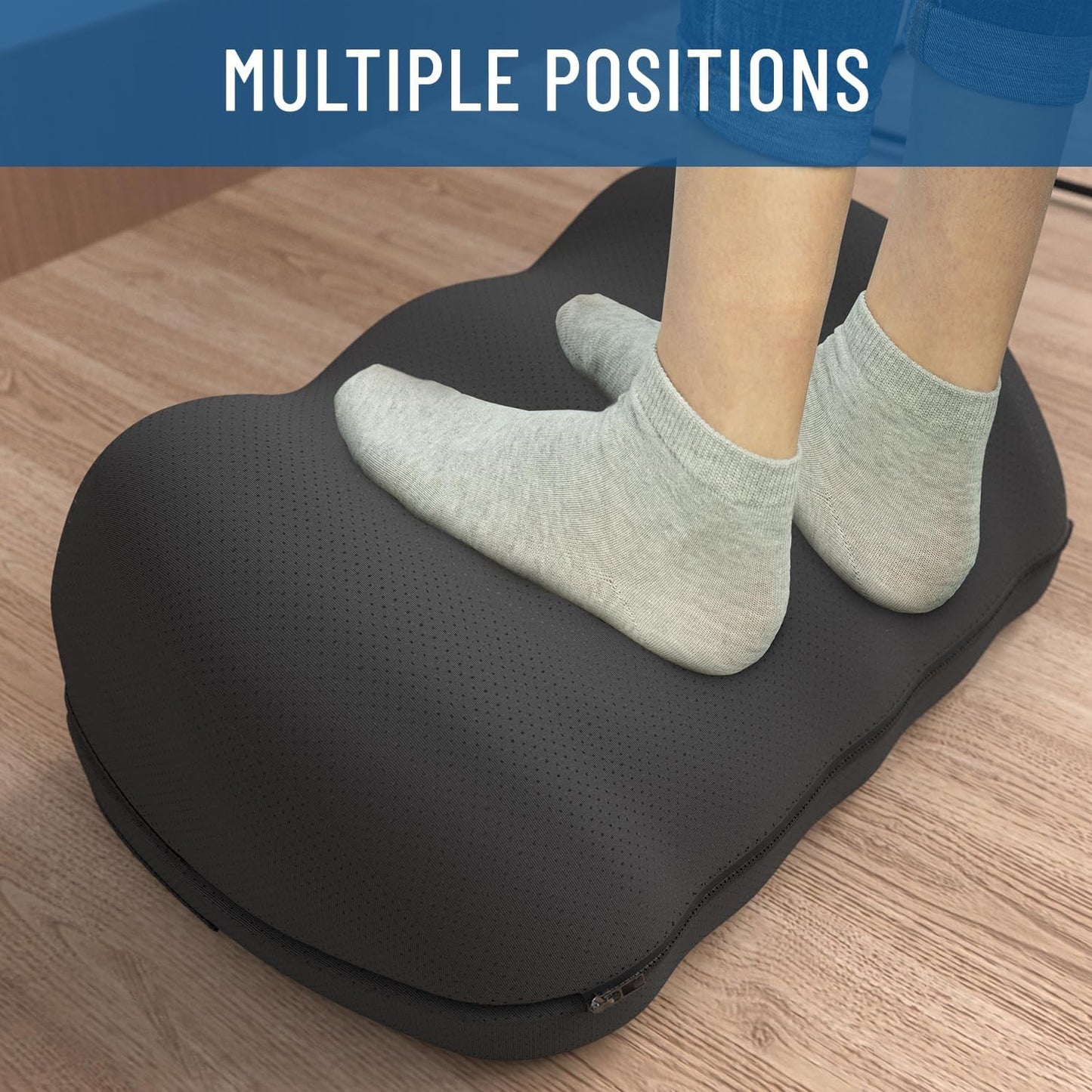 Everlasting Comfort Foot Rest for Under Desk at Work - Memory Foam Office Foot Stool & Under Desk Footrest Leg Elevation Pillow for Gaming & Home Office, Supports Posture