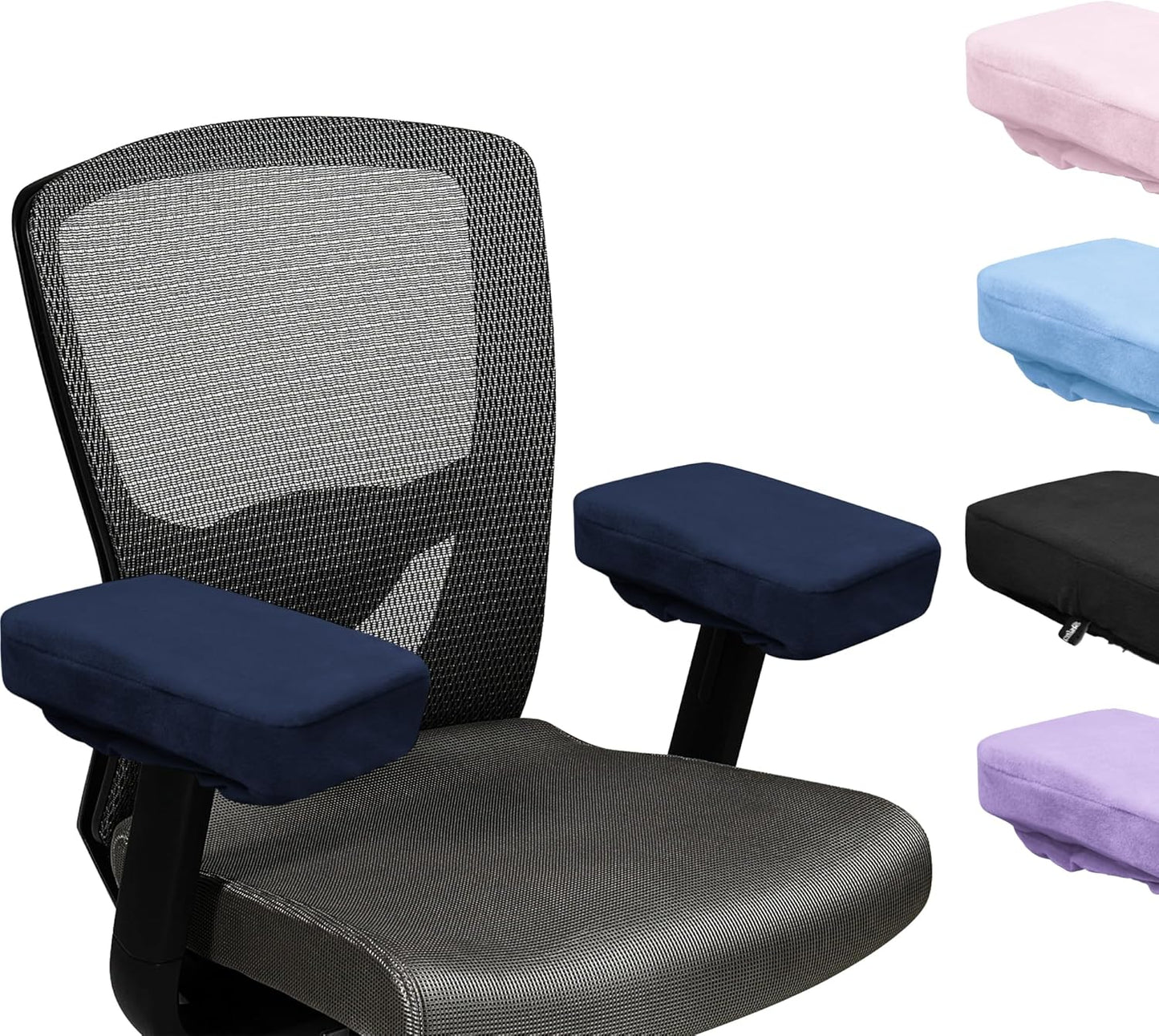 SPRING SEAON Office Chair Arm Covers Soft Memory Foam Arm Rest Pads Short Plush Gaming Chair Armrest Cushion Provide Cushioning for Elbows and Forearms 2 Pack Chair Covers for Arms (Pink)