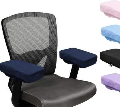 SPRING SEAON Office Chair Arm Covers Soft Memory Foam Arm Rest Pads Short Plush Gaming Chair Armrest Cushion Provide Cushioning for Elbows and Forearms 2 Pack Chair Covers for Arms (Pink)