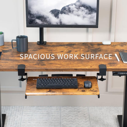 VIVO Large Keyboard Tray Under Desk Pull Out with Extra Sturdy C Clamp Mount System, 27 (33 Including Clamps) x 11 Inch Slide-Out Platform Computer Drawer for Typing, Black, MOUNT-KB05E