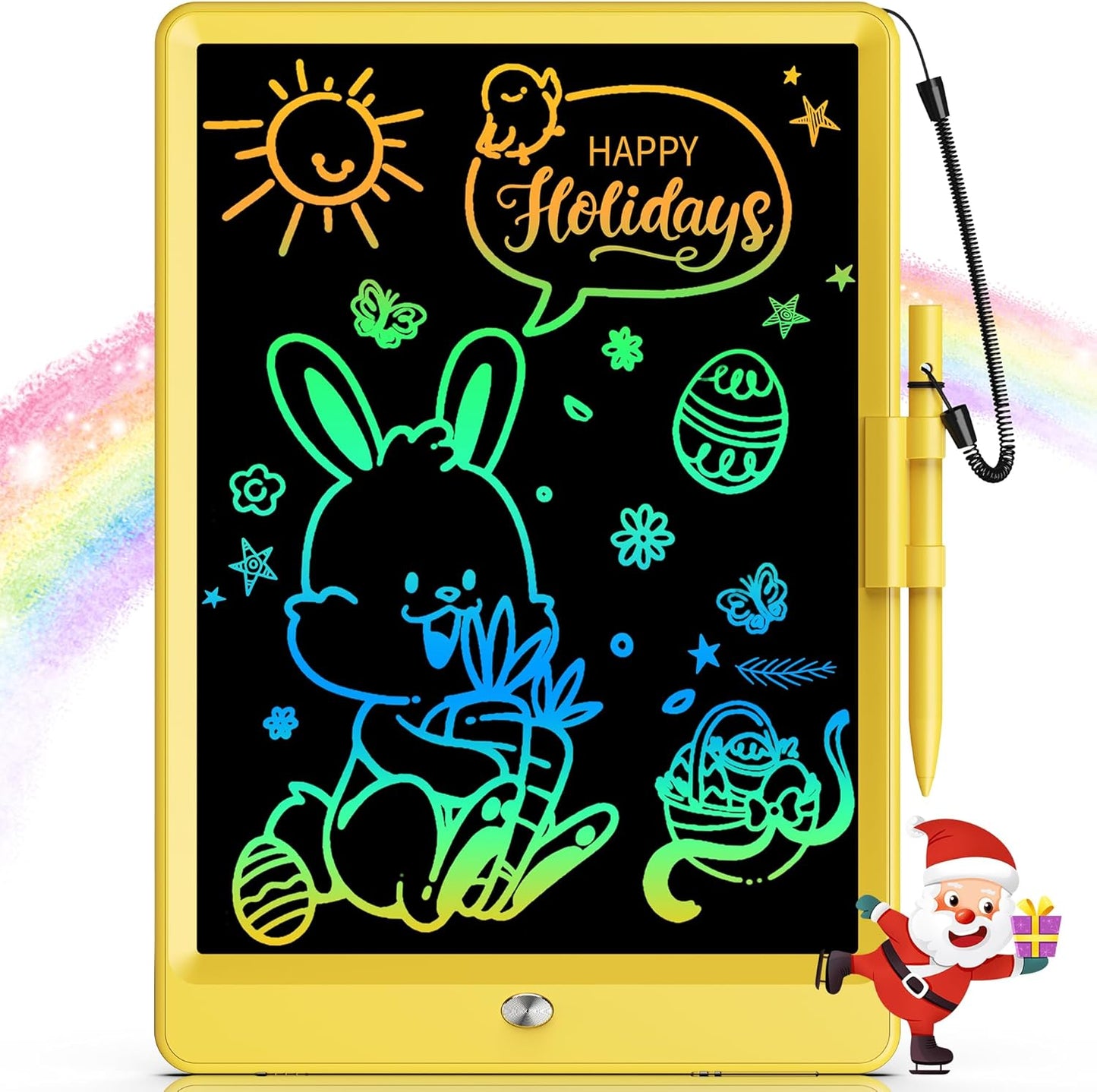 Bravokids 12 Inch LCD Writing Tablet for 3 Year Olds - Electronic Drawing Pad and Doodle Board as Educational Birthday Gifts for Girls and Boys (Pink)