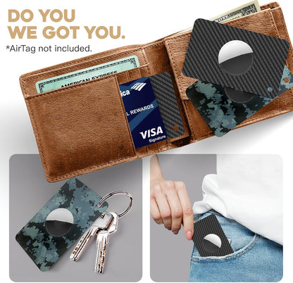 2 Pack Ultra Thin Wallet Holder Card Case for Apple AirTag, Lightweight GPS Tracker Cover for Wallet, Purse, Handbag, Keys, Clutch Bag