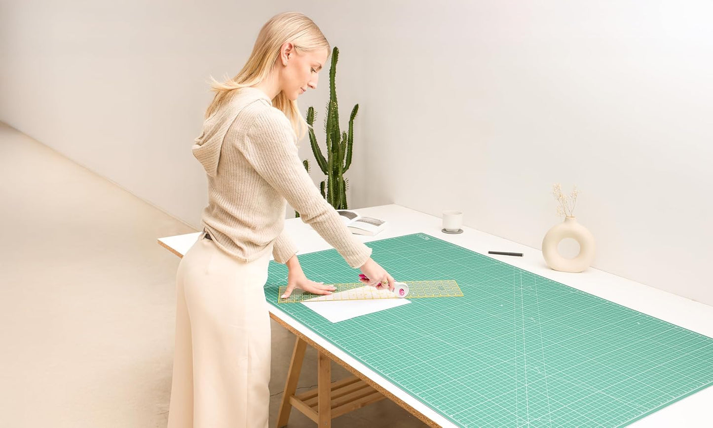 Elan Cutting Mat 36x72 Green, Extra Large Self Healing Cutting Mat 36 x 72 Inch, 5-Ply Craft Board Green, Hobby Board for Sewing and Quilting