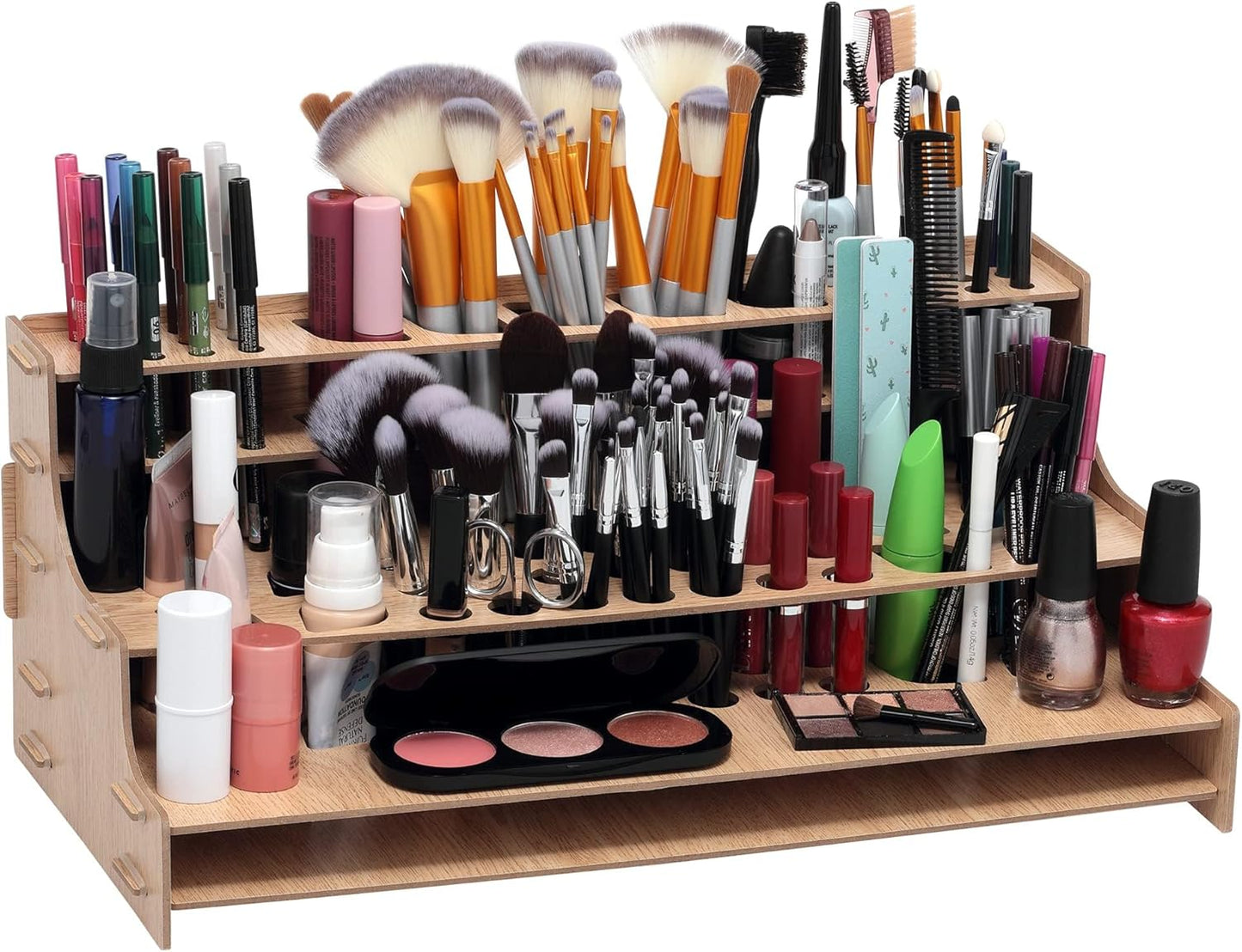 HG Art Concepts Mezzo Artist Drawing Rack - Wood Grain Laminate Multi Layer Desk Stand Professional Storage Display Organizer for Pens, Pencils, Drafting and all other Drawing Tools