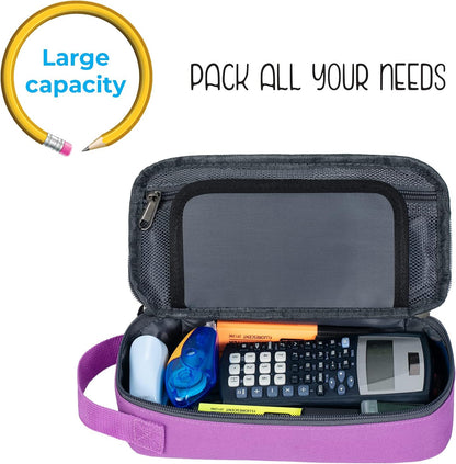 ECHSRT Large Pencil Case, Aesthetic Pen Pouch with Big Capacity, Minimalist Portable Stationery Bag with Handle for Office Organizer Aesthetic Pencil Cases
