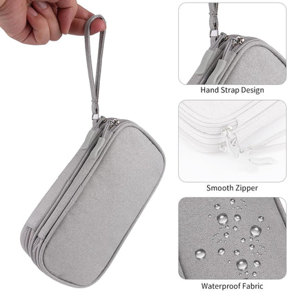 JIAKAI Travel Cable Organizer,Electronics Accessories Organizer Bag,for Charger, Phone, memory card,Travel Gadget Bag-Pink