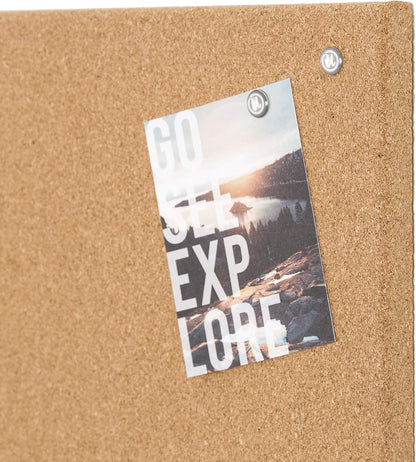 U Brands Cork Canvas Bulletin Board, 14" x 14" Inches, Frameless (463U00-04)