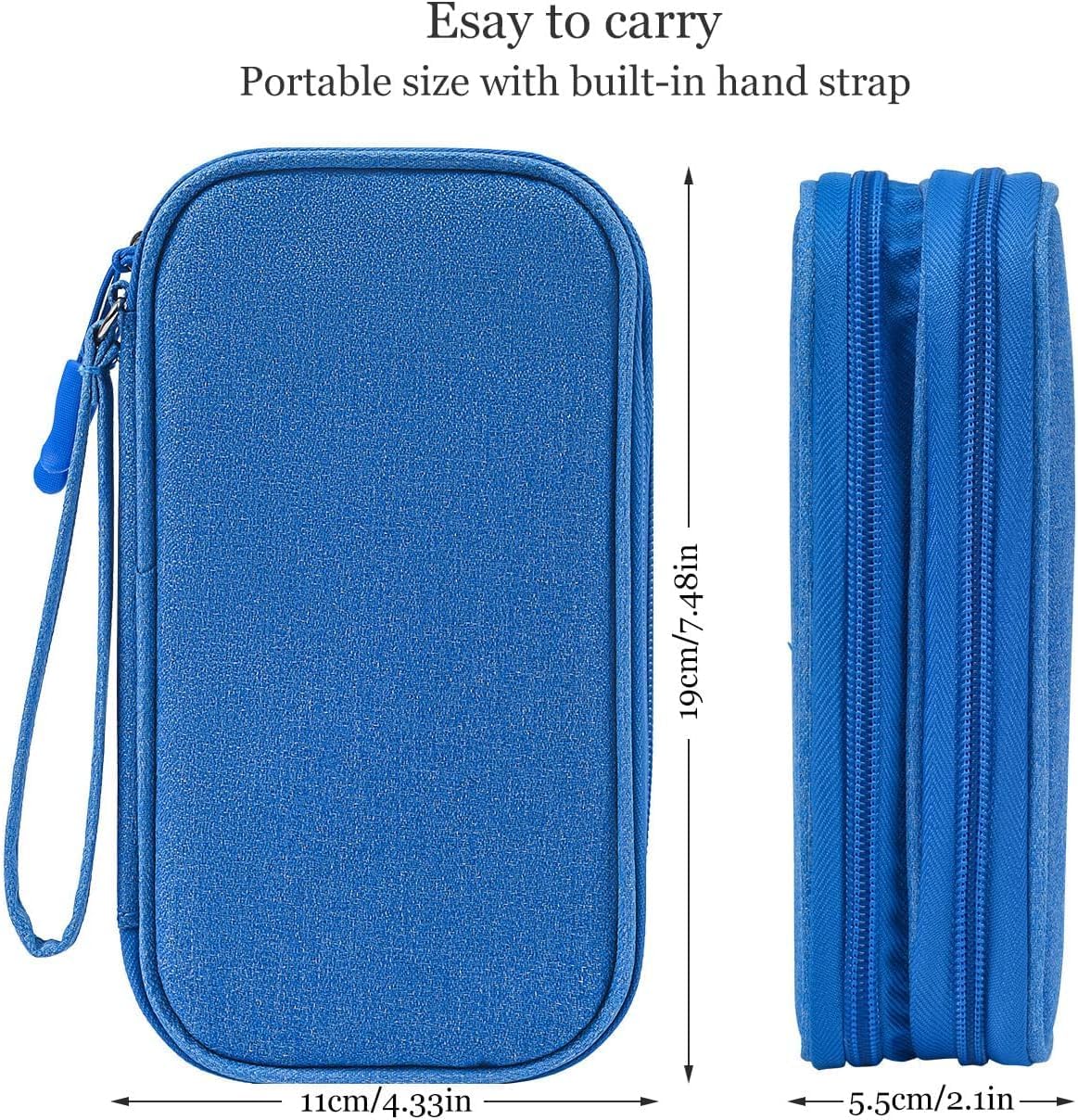 CAOODKDK Electronics Accessories Organizer Pouch Bag, Travel Universal Organizer for Cable, Charger, Phone, SD Card, Business Travel Gadget Bag