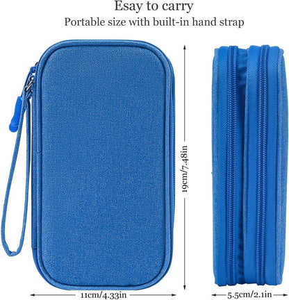 CAOODKDK Electronics Accessories Organizer Pouch Bag, Travel Universal Organizer for Cable, Charger, Phone, SD Card, Business Travel Gadget Bag