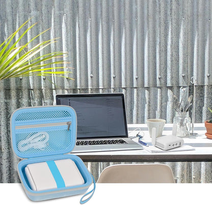 Case Compatible with GL SFT1200/ MT3000/ AXT1800/ MT1300/ A1300/ AR750S-Ext for Glinet Travel Router Wireless, Portable WiFi Storage Holder for Ethernet Cable & Power Adapter (Box Only) - Blue