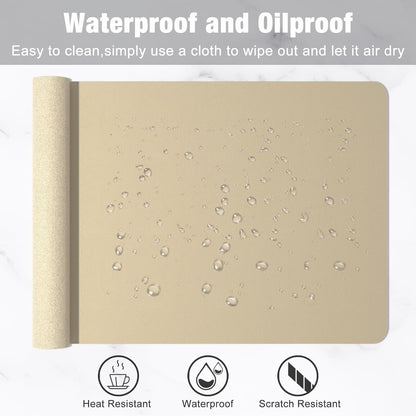 Hsurbtra Desk Pad, 23.6" x 13.8" PU Leather Desk Mat, M Extended Mouse Pad, Waterproof Desktop Blotter Protector, Non-Slip Ultra Thin Small Laptop Keyboard Writing Mat for Office Home, Pink