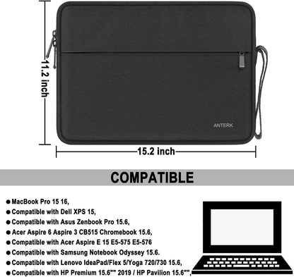 Laptop Sleeve 14 Inch, Water Resistant Traveling Computer Cover with Handle, Shockproof Protective Carrying Laptop Case Compatible for 14 Inch MacBook Air/Pro, HP, Dell, Asus, Lenovo, Black