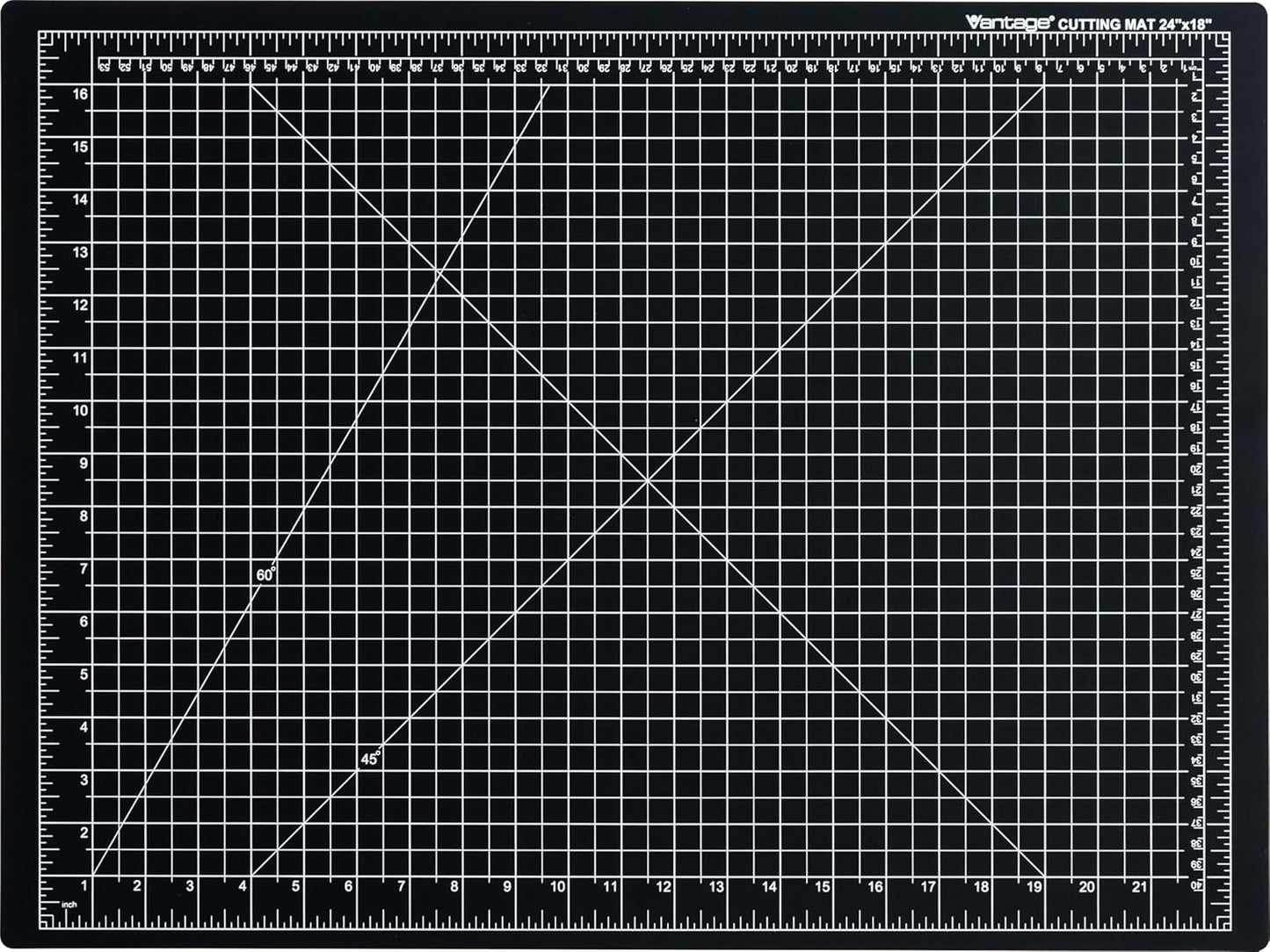 Dahle Vantage 10670 Premium Self-Healing Cutting Mat, 9"x12", 1/2" Grid, 5 Layers for Max Healing, Perfect for Crafts & Sewing, Black