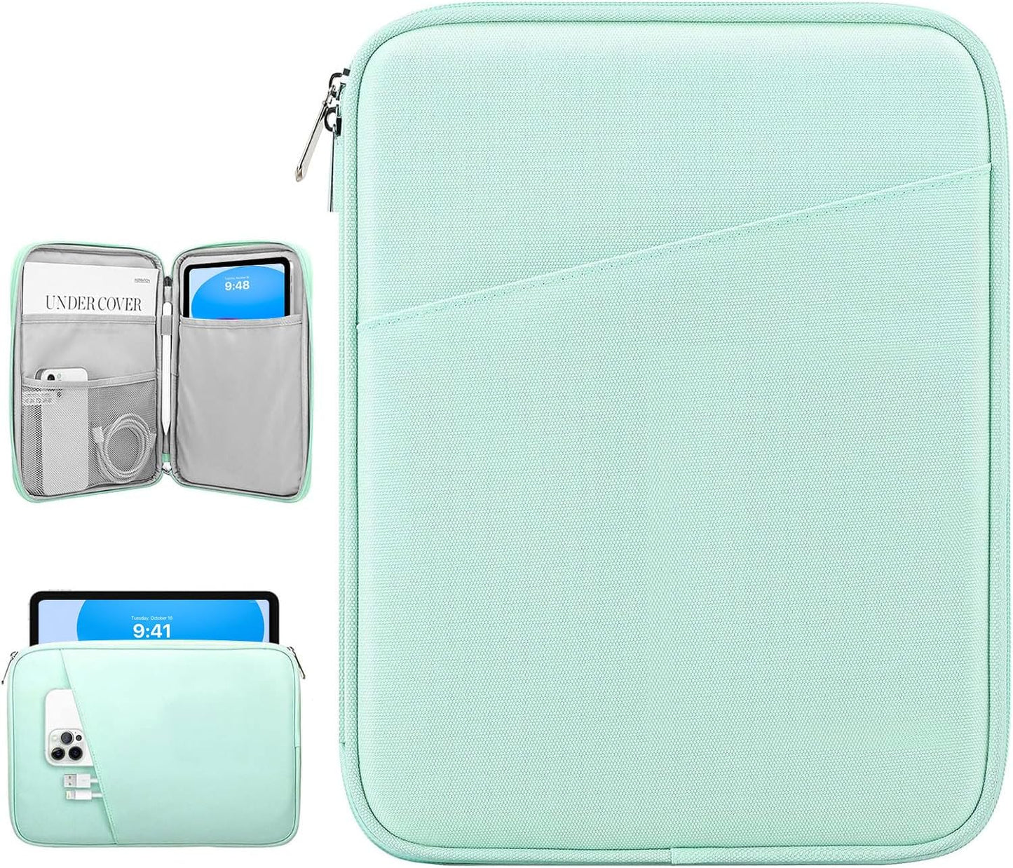 Dadanism 9-11" Tablet Sleeve Bag Carrying Case for iPad (A16) 11th Gen 11", iPad 10th Gen 10.9" Air 5/4, iPad Air M4/Pro 11", iPad 9/8/7th, Galaxy Tab A11+ Plus 11", Remarkable 2 10.3", Black