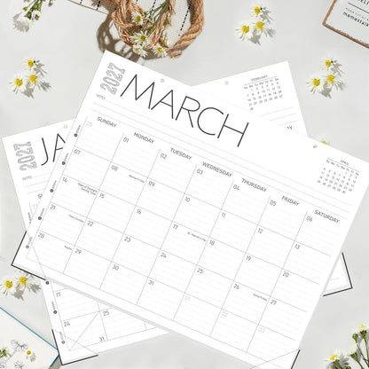 Guasslee Desk Calendar 2026-2027(Jun. 2026 - Dec. 2027), 19-Month School Year Compact Desktop & Wall Calendar, 14" x 11" Thick Paper Monthly Planner for Small Space, Home Office, Dorm & School