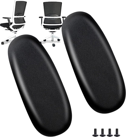 Replacement Office Chair Arm Replacement Armrest Pads Oval Shaped Office Chair Parts Arm Rest for Desk Chair with Mounting Hole Patterns Screws (Fashion)
