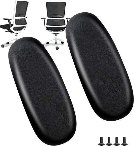 Replacement Office Chair Arm Replacement Armrest Pads Oval Shaped Office Chair Parts Arm Rest for Desk Chair with Mounting Hole Patterns Screws (Fashion)