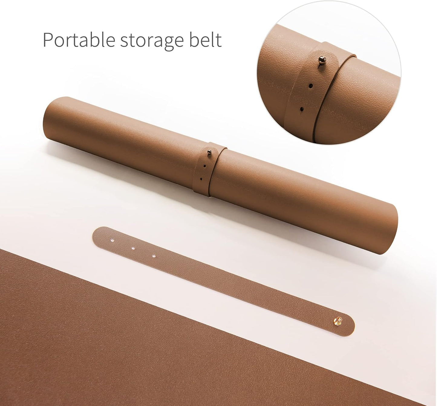 RENMTURE Dual-Sided Mouse Pad, Natural Cork & PU Leather Large Desk Pad for Office and Home Work, Desk Protector Non-Slip, Waterproof, Easy Clean (Olive Green, 32"x16")