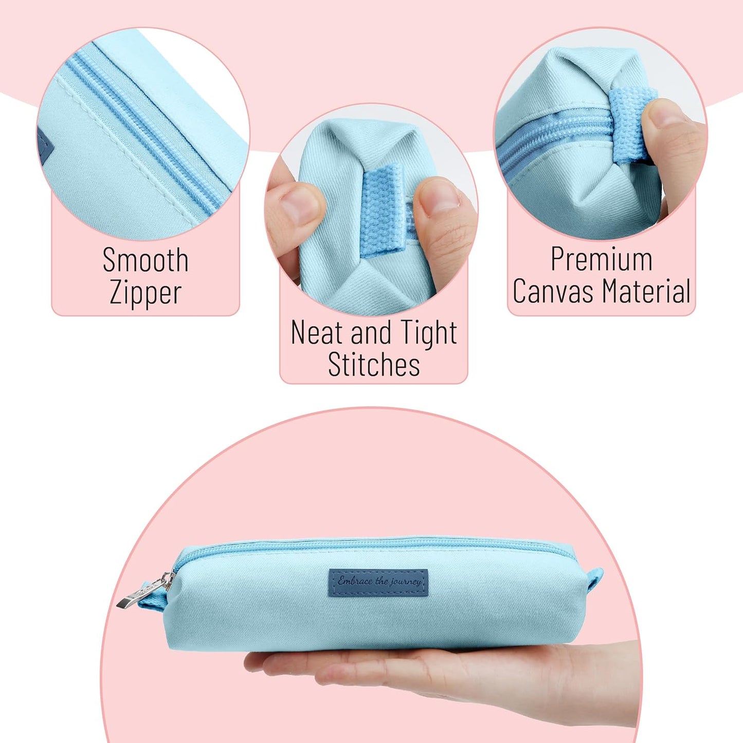 Mr. Pen- Cute Pencil Case Pouch, Multipurpose Canvas Bible Pencil Pouch, Smooth Zipper, Premium Material, Neat Stitches, Ideal for Stationery, Cosmetics, Electronics, School, Office, Travel