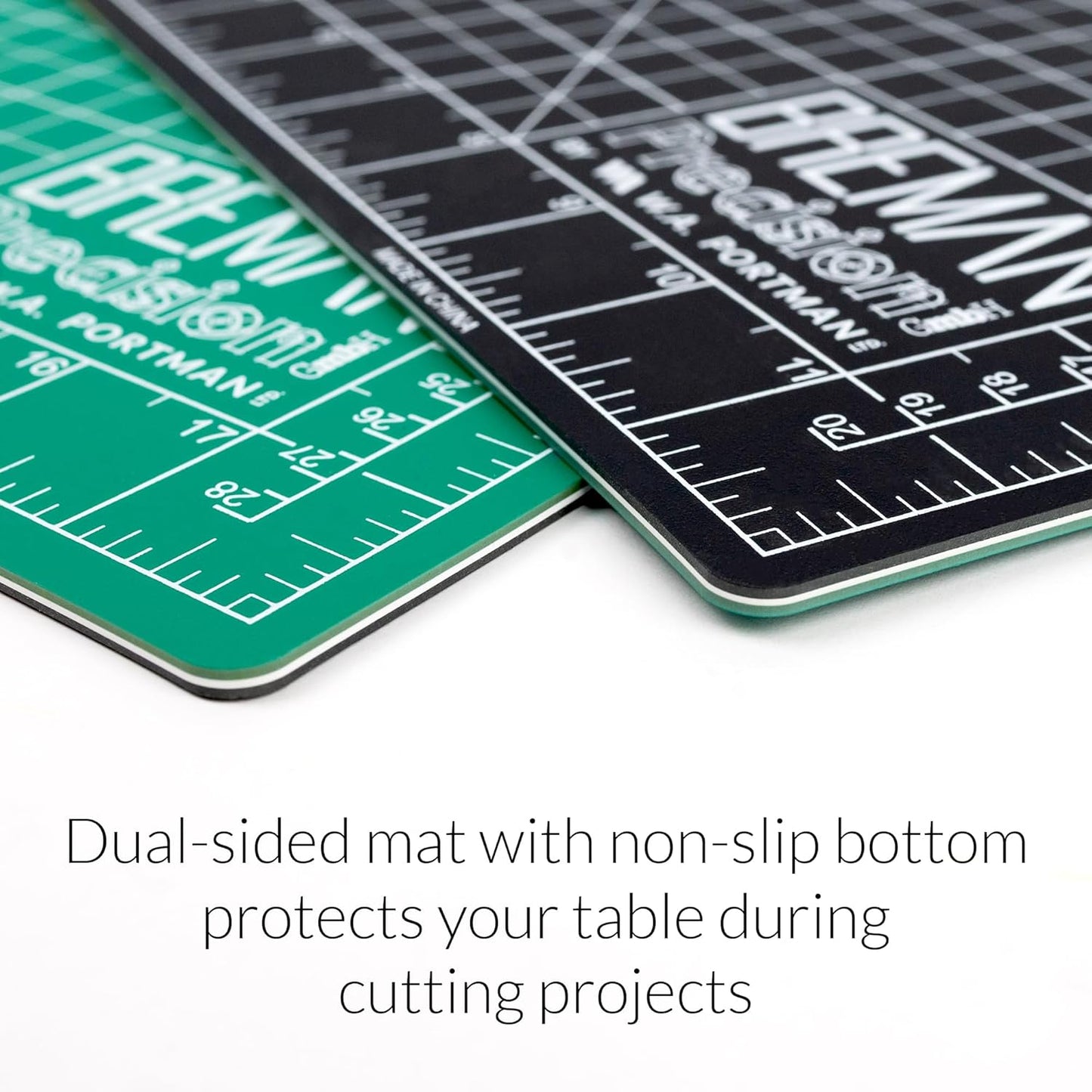 WA Portman 12x18 Inch Self Healing Cutting Mats for Crafts – Fabric Cutting Mat with Precision Craft Knife, 10#11 Hobby Knife Blades & Metal Ruler 18 Inch Cork Backed Ruler – All-in-One Craft Kit